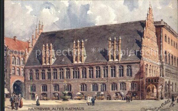 Verlag Tucks Oilette Nr. 695 Hannover Altes Rathaus Charles E. F
