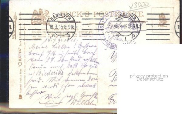Verlag Tucks Oilette Nr. 695 Hannover Partie an der Leine Charle – Bild 2