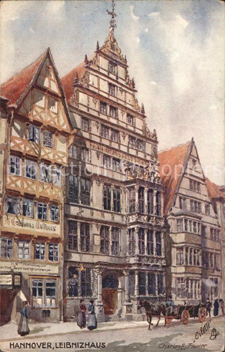 Verlag Tucks Oilette Nr. 695 Hannover Leibnizhaus Charles E. Flo