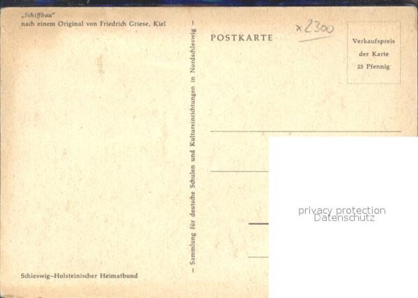 Kuenstlerkarte Friedrich Griese Schiffbau – Bild 2