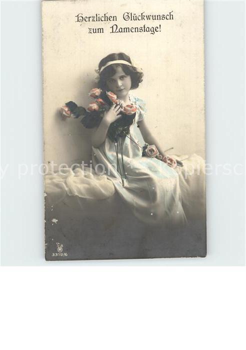 Foto RPH Nr. 3319/6 Glückwunsch Namenstag Kind Rosen