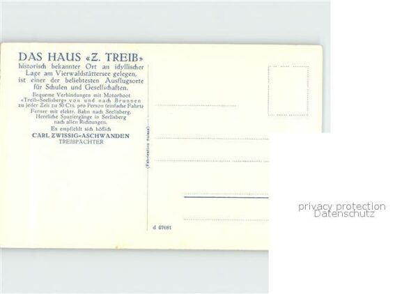 Dampfer Seitenrad Haus Z. Treib Vierwaldstättersee – Bild 2