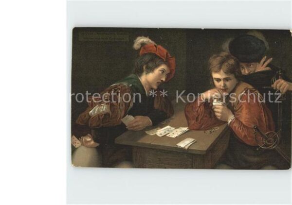 Kartenspiel-Postkarte Künstlerkarte Michelangelo da Caravaggi