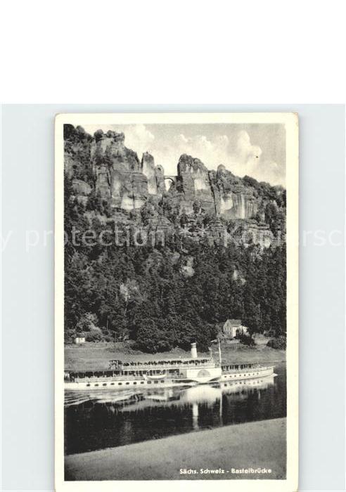 Dampfer Seitenrad Basteibrücke