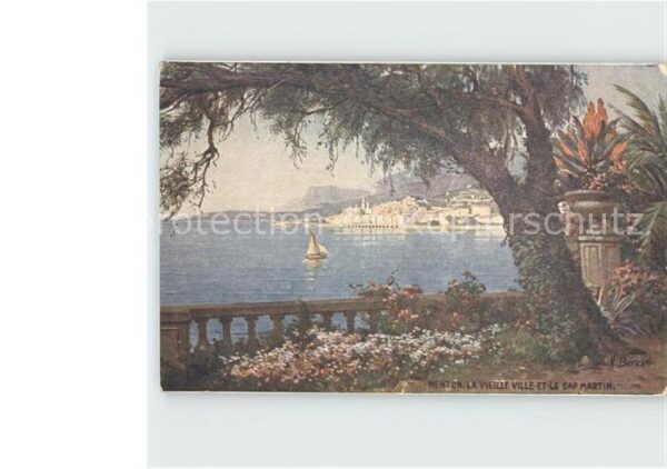 Verlag Tucks Oilette Nr. 4 Menton Vieille Ville Cap Martin N. Be