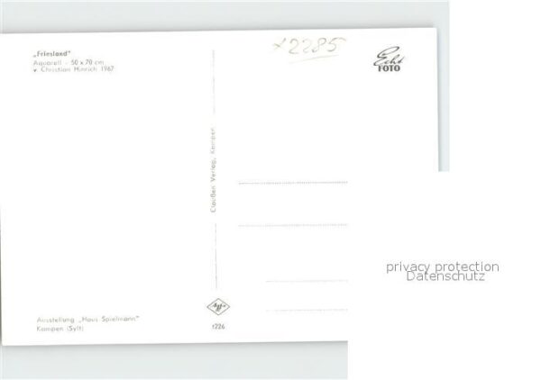 Kuenstlerkarte Christian Hinrich Friesland – Bild 2