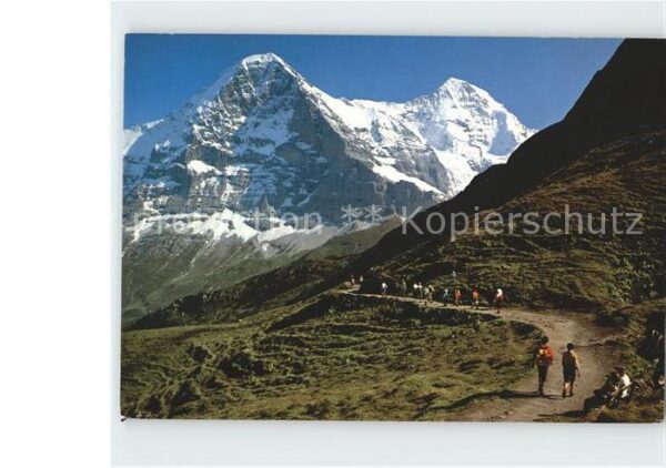 Wandern Eigernordwand Mönch Wanderweg Männliche