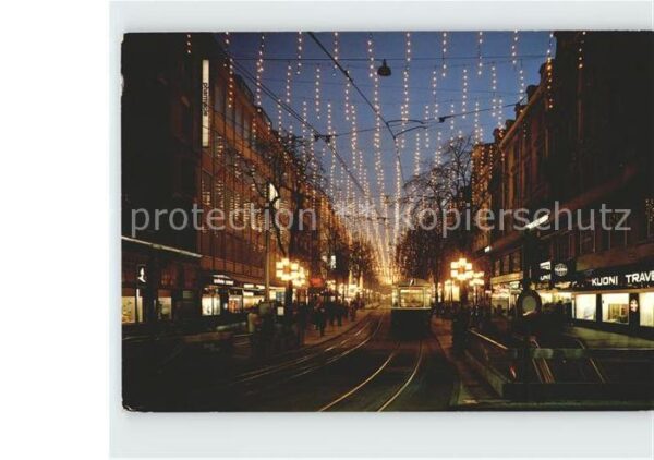 Strassenbahn Zürich Bahnhofstrasse Weihnachtsbeleuch