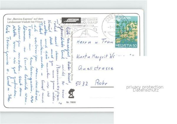Eisenbahn Bernina-Express Landwasser-Viadukt Fili – Bild 2