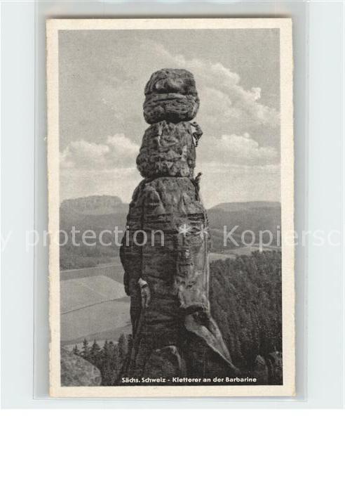 Klettern Bergsteigen Barbarine Sächsische Schweiz
