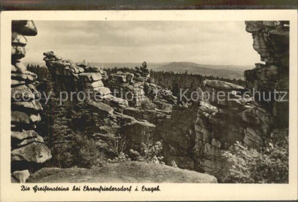 Greifensteine Erzgebirge Felsformationen Fernsicht