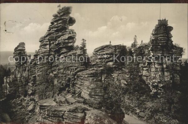 Greifensteine Erzgebirge Felsformationen Aussichtsfelsen