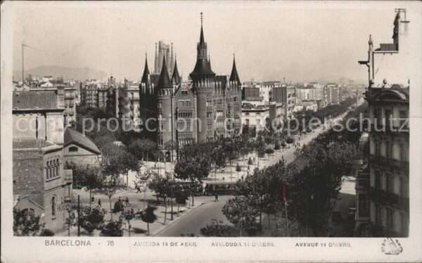 Barcelona Cataluna Avenue 14. D´Avril
