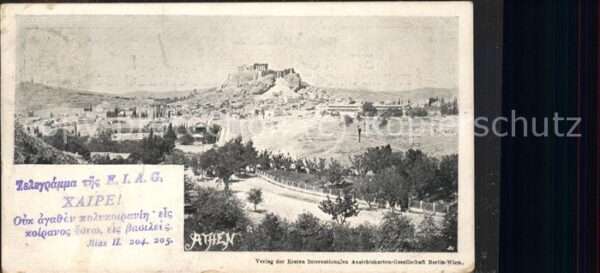 Athen Griechenland Panorama mit Akropolis