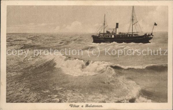 Balaton Plattensee Vihar Sturm Schiff Plattensee