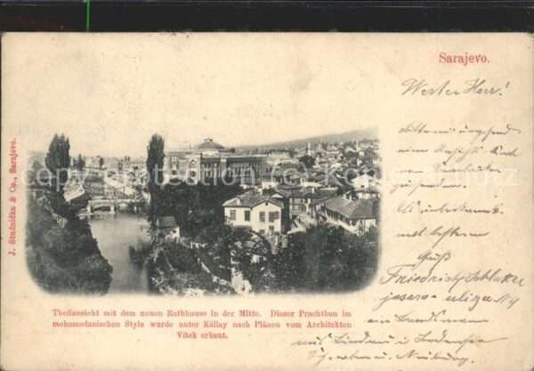 Sarajevo Teilansicht mit Rathaus
