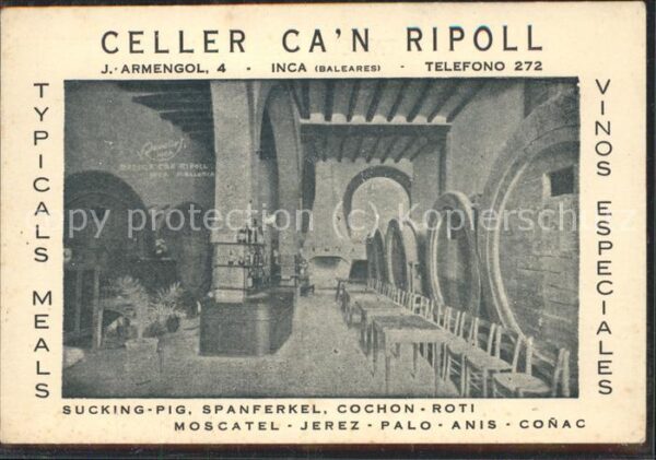 Balearen Celler ca`n Ripoll Weinrestaurant