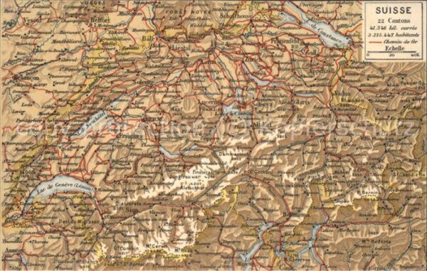 Helvetia Schweiz Kanton Übersichtskarte
