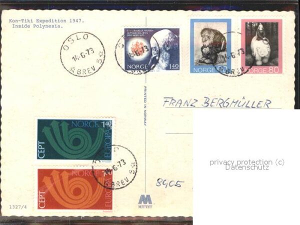 Oslo Norwegen Kon Tiki Expedition 1947 – Bild 2