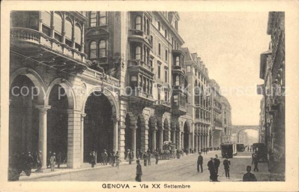 Genova Genua Liguria Via 20. Settembre Strassenbahn