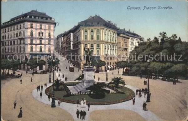 Genova Genua Liguria Piazzo Corvetto Denkmal