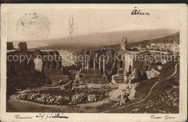 Taormina Sizilien Teatro Greco Ätna