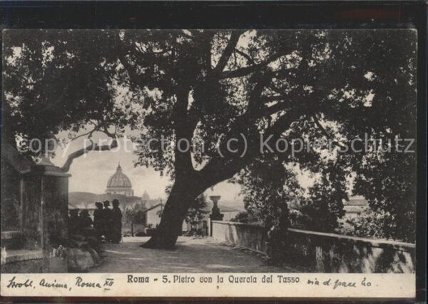 Rom Roma S.Pietro con la Quercia del Tasso