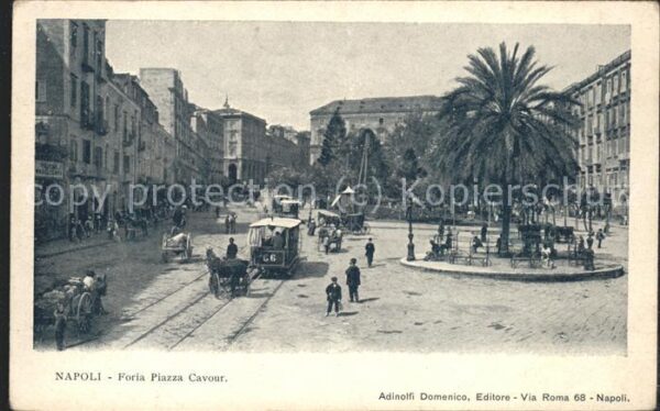 Napoli Neapel Foria Piazza Cavour Strassenbahn Pferde