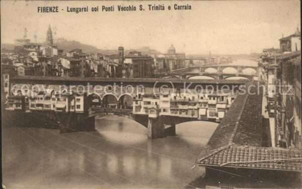 Firenze Florenz Lungarni Ponti Vecchio