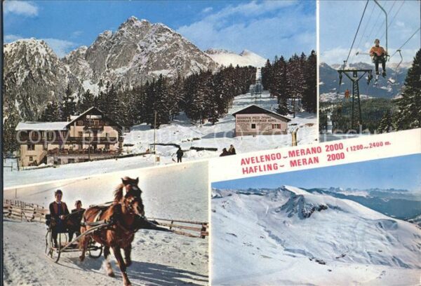 Merano Meran Avelengo Pferdeschlitten Sessellift Pan