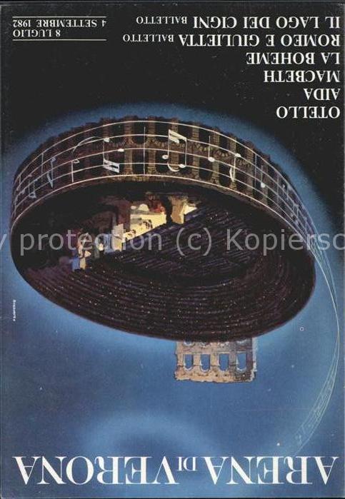Verona Veneto Arena Programm- und Werbekarte
