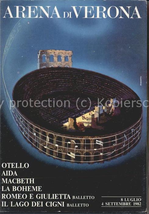 Verona Veneto Arena Werbekarte Konzertkarte