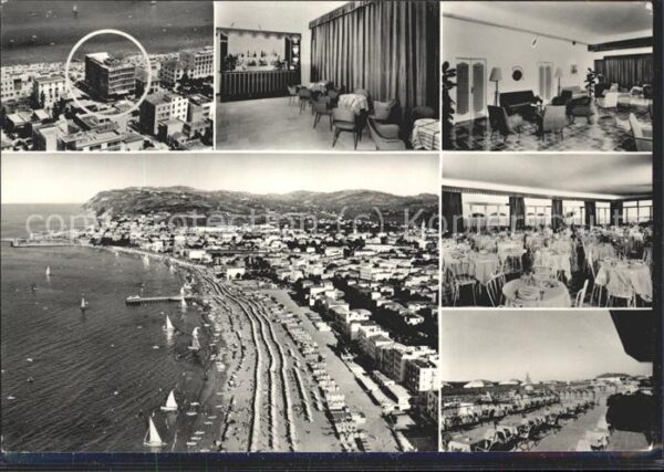 Cattolica Rimini Hotel Nord-Est  Strand Fliegeraufnahme