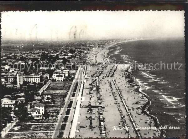 Riccione Fliegeraufnahme Panorama Strand Meer