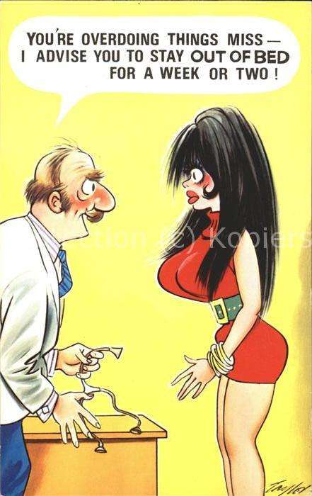 Kuenstlerkarte Comic Nr. 924 Frau Arzt