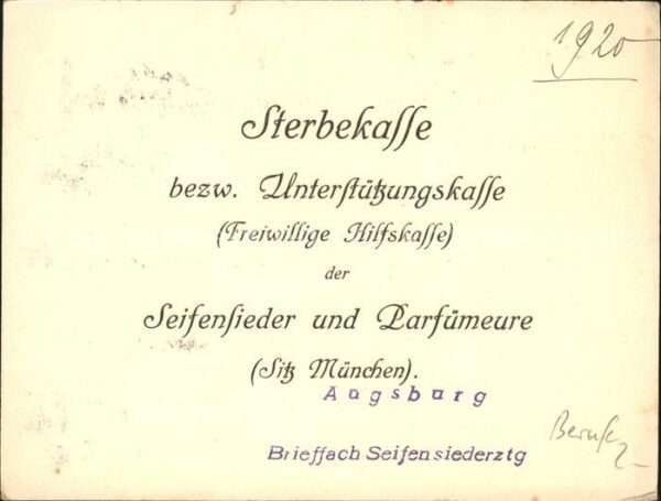 Berufe Sterbekasse Parfümeure