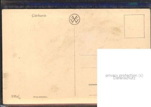 Kuenstlerkarte Max Brünning Gärtnerin – Bild 2
