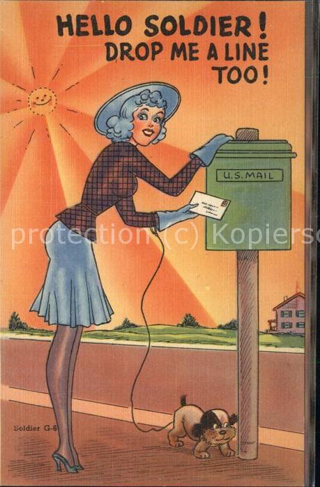 Briefkasten Hund U.S. Mail Soldier