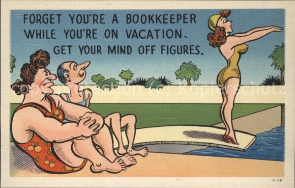 Humor Sprungbrett Badeanzug Freibad