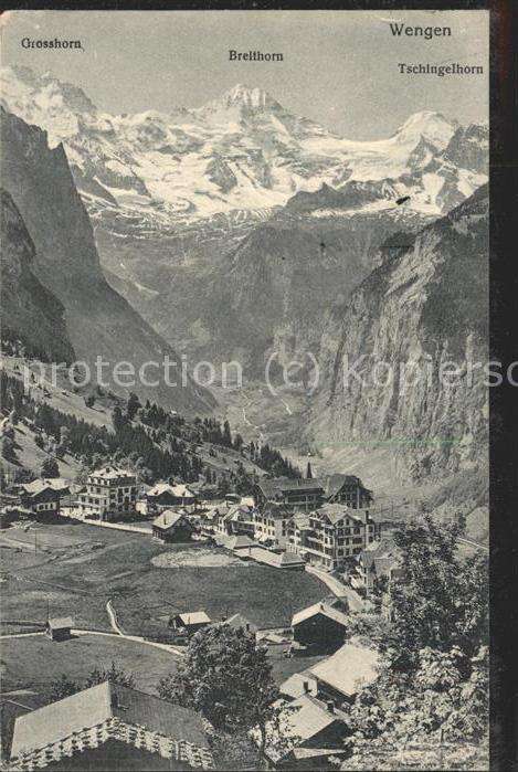 Berge Berghuetten Grosshorn Breithorn Wengen Tschingelhor