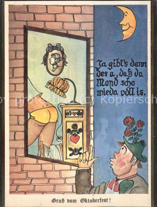Oktoberfest Mond Humor Erotik