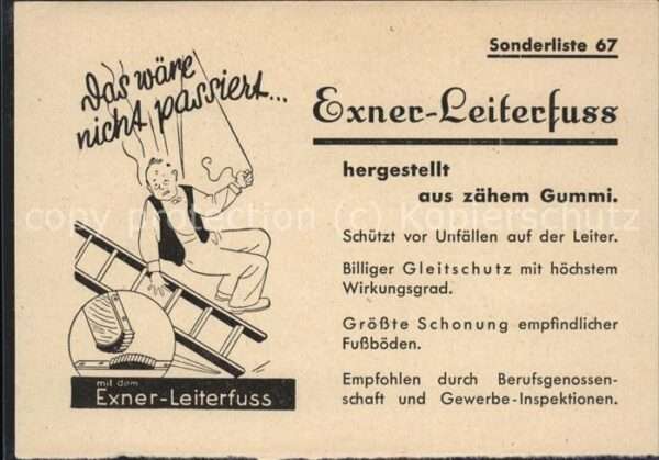 Werbung Reklame Exner-Leiterfuss