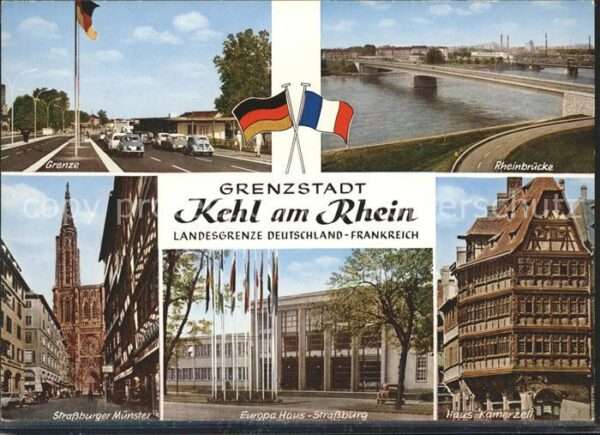 Zoll Grenze Douane Landesgrenze Kehl a. Rhein Strassburger
