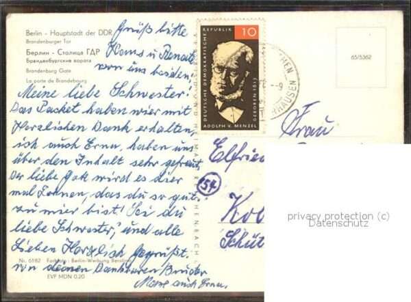 Zoll Grenze Douane Berlin Hauptstadt DDR Brandenburger Tor – Bild 2