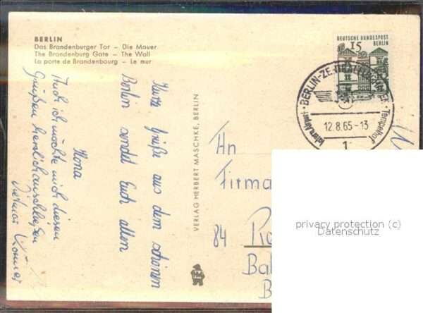 Zoll Grenze Douane Grenze Brandenburger Tor Berlin Mauer – Bild 2