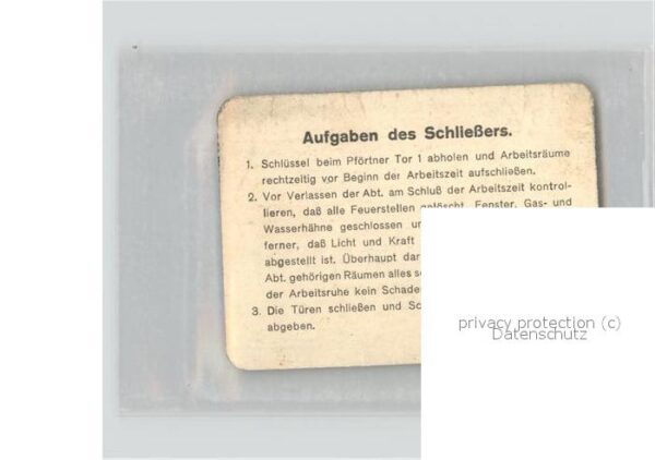 Berufe Ausweiskarte für Schließer – Bild 2