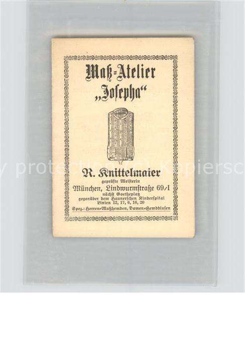 Werbung Reklame Mass Atelier R. Knittelmaier
