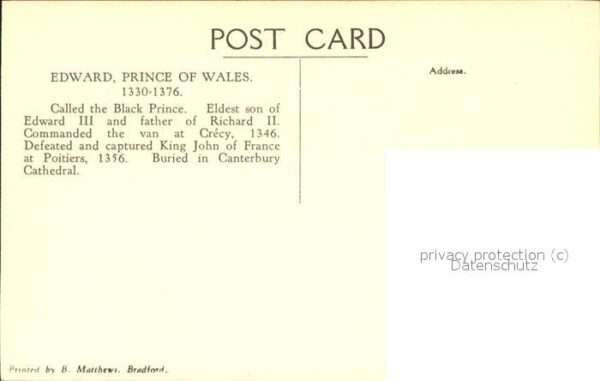 Adel Edward The Black Prince National Galler – Bild 2