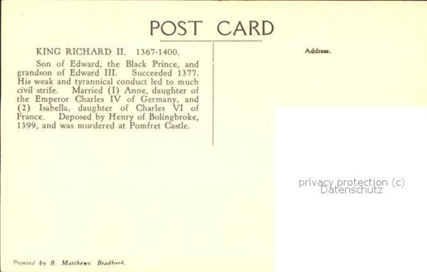 Adel King Richard II. National Portrait Gall – Bild 2