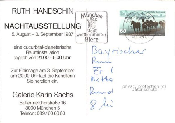 Ausstellung Nacht Ruth Handschin München – Bild 2
